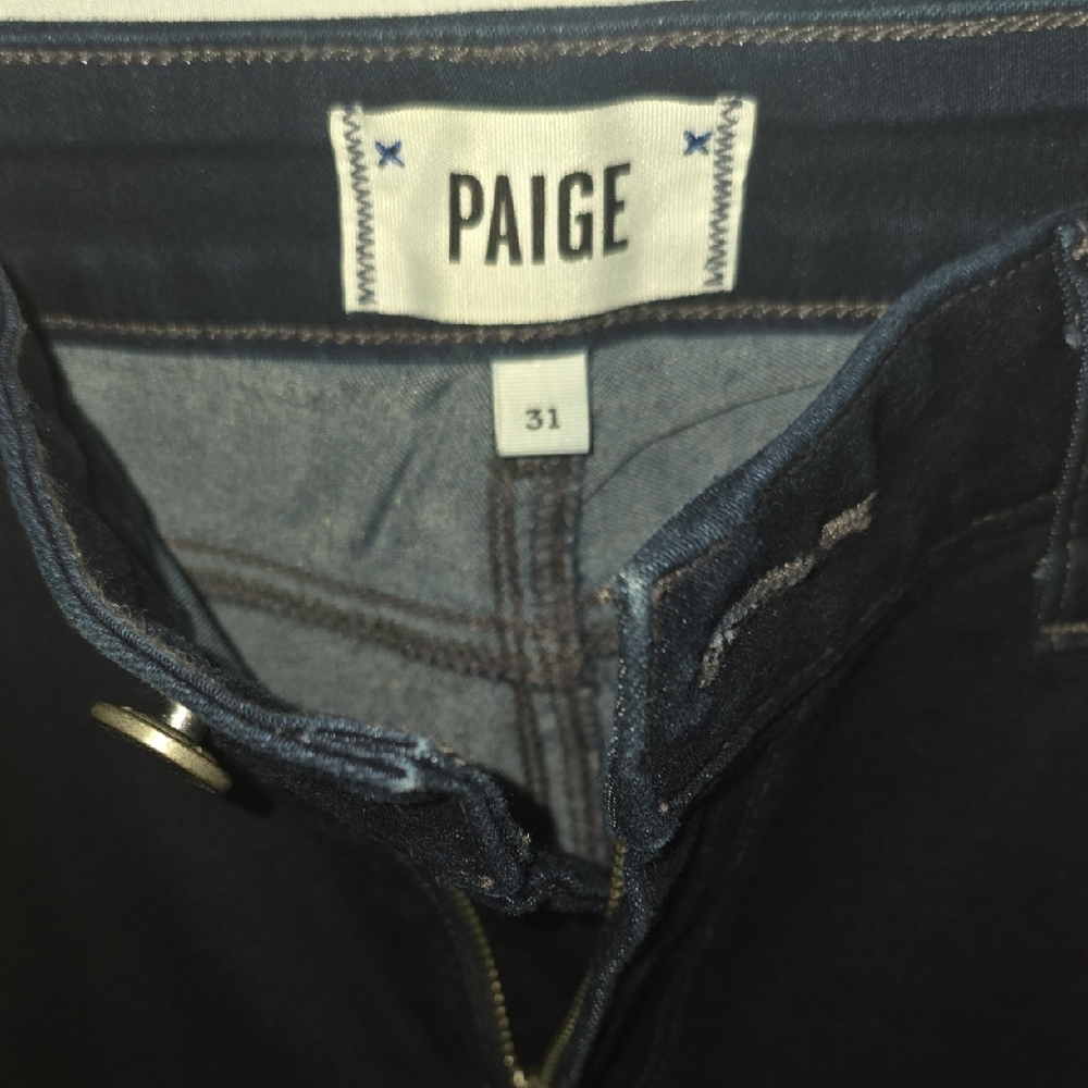 PAIGE Women's Dark Blue Skinny Jeans - Picture 5 of 6